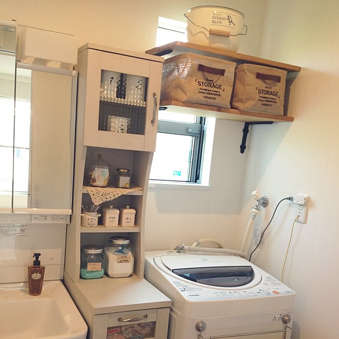 バス トイレ ニトリ コンテスト参加中 洗面所 ホーロー などのインテリア実例 15 05 30 16 26 41 Roomclip ルームクリップ