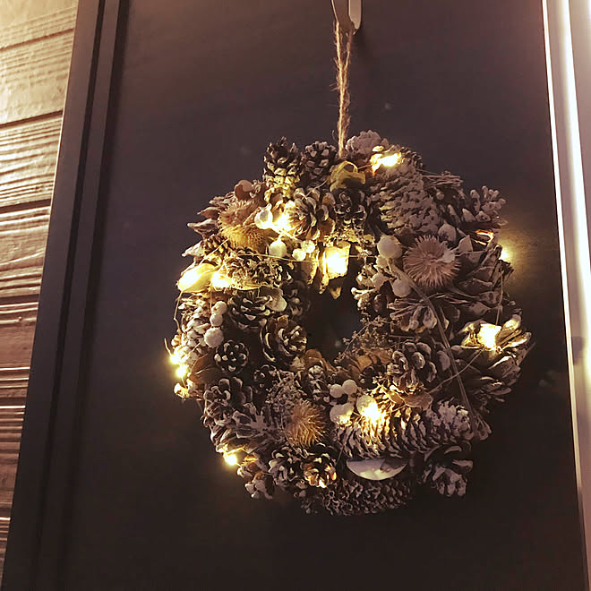 クリスマスリース/クリスマス/nico and.../ニコアンド/3COINS...などのインテリア実例 - 2019-11-19 20:29:32
