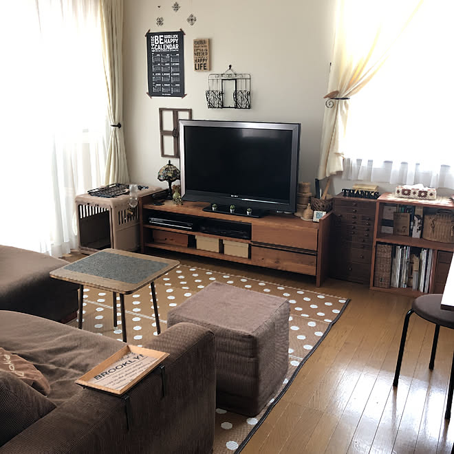 部屋全体/茶色と黒/カフェ風インテリア/ソファーまわり/コーヒーテーブル&hellip;などのインテリア実例 20180724 083025