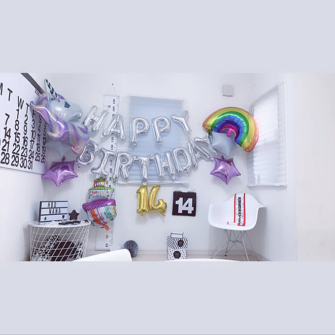 birthday飾り/バルーン/飾り付け/誕生日/リビングダイニング...などのインテリア実例 - 2019-11-14 15:07:08