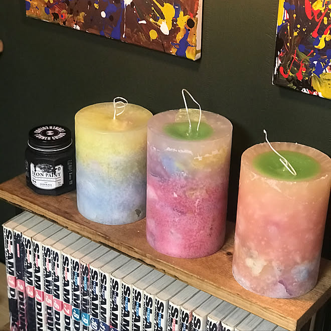 セリア Diy キャンドル チャンクキャンドル 自作キャンドル などのインテリア実例 07 03 19 45 59 Roomclip ルームクリップ