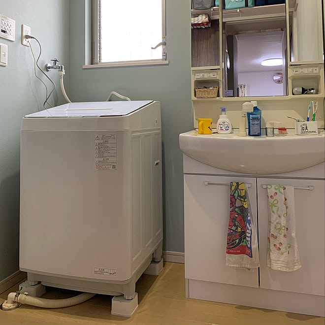 洗面所 洗濯機 壁紙 サンゲツ サンゲツ壁紙 などのインテリア実例 22 11 14 11 42 38 Roomclip ルームクリップ