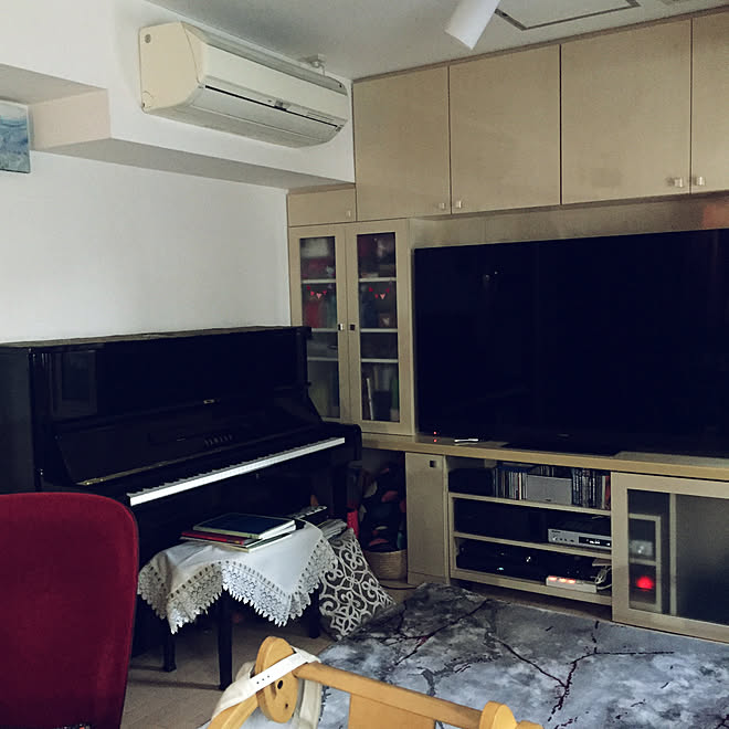 65型有機EL/ピアノがある部屋/ホームシアター/RCの出会いに感謝♡/築33年&hellip;などのインテリア実例 20210629 17