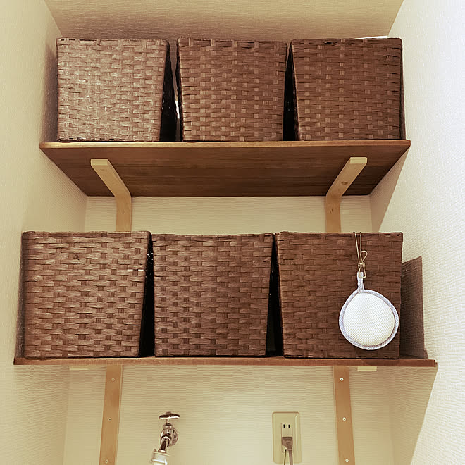 洗濯機上の棚 アジアン リゾート風 バリ風 100均 などのインテリア実例 06 28 18 51 53 Roomclip ルームクリップ