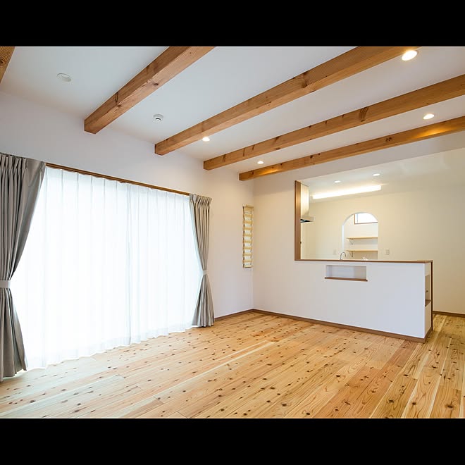 家 House Home 梁見せ天井 造作収納棚 などのインテリア実例 09 14 13 40 59 Roomclip ルームクリップ