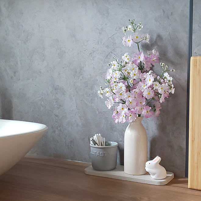 バス トイレ 癒し 花が好き 庭の花 植物のある暮らし などのインテリア実例 22 03 28 14 36 21 Roomclip ルームクリップ