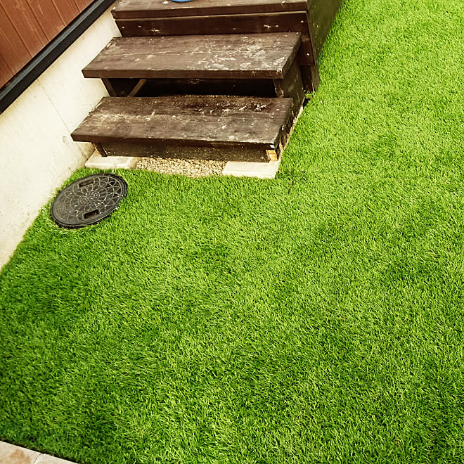 玄関 入り口 夏色グリーン Diy Garden 人工芝 などのインテリア実例 18 04 29 23 40 00 Roomclip ルームクリップ
