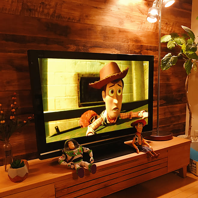 トイストーリー 観葉植物のある暮らし テレビ台 ステイホーム 緑のある暮らし などのインテリア実例 05 08 23 56 31 Roomclip ルームクリップ