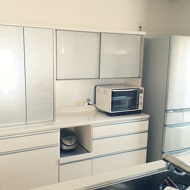 キッチン パモウナ パモウナ 食器棚 ふたり暮らし 新築一戸建て などのインテリア実例 17 05 21 14 56 57 Roomclip ルームクリップ