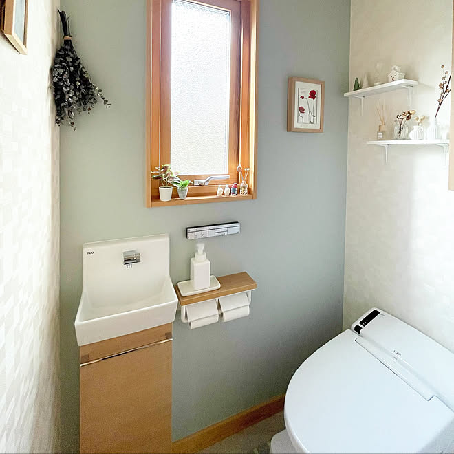 トイレのインテリア 北欧ナチュラル 暮らしを楽しむ 戸建て 北欧インテリア などのインテリア実例 22 02 28 18 41 34 Roomclip ルームクリップ