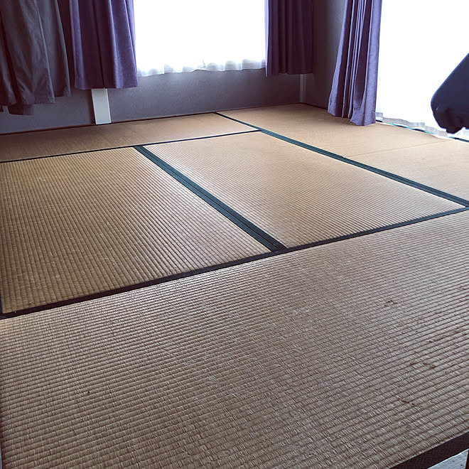 和室から洋室diy 畳からクッションフロア ペンキ塗り セルフリノベーション グレーインテリア などのインテリア実例 21 08 13 41 34 Roomclip ルームクリップ