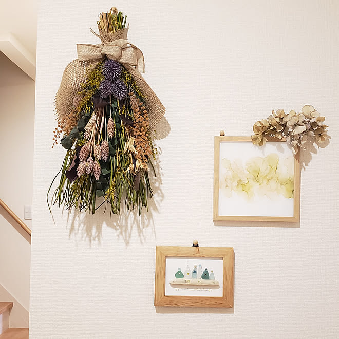 玄関/入り口/アートのある暮らし/ねこと暮らす/保護猫と暮らす/ドライ