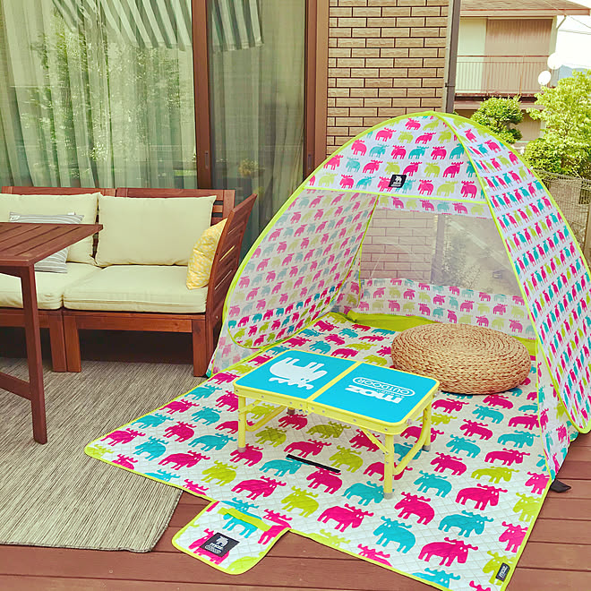 おうちキャンプ ウッドデッキ コーナン Moz おうち夏祭り などのインテリア実例 08 04 28 14 Roomclip ルームクリップ