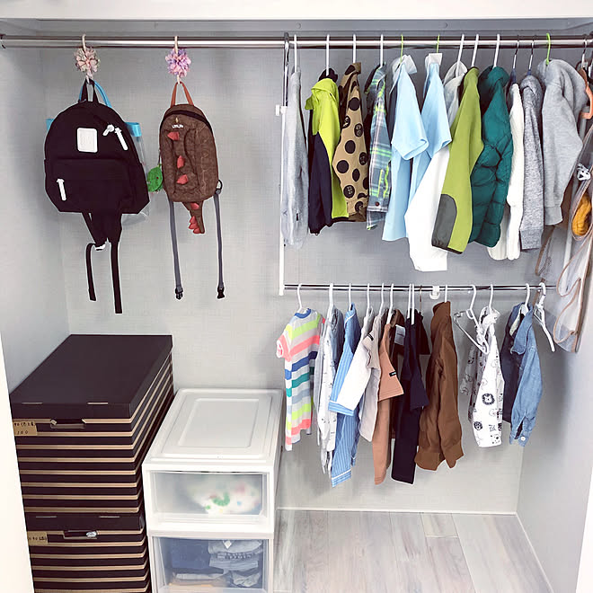 子供服収納 クローゼット収納 クローゼット モニター応募投稿 Ikea などのインテリア実例 19 05 16 12 44 59 Roomclip ルームクリップ