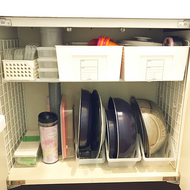 100均収納 100均 賃貸キッチン せまいキッチン シンク下収納 などのインテリア実例 19 06 23 17 02 00 Roomclip ルームクリップ