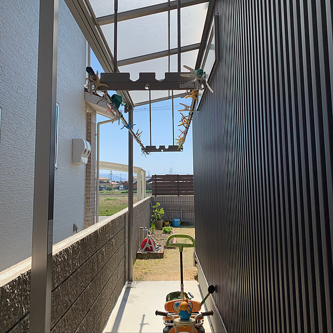 物干しスペース 洗濯 外干し 自転車置場 日陰干し などのインテリア実例 19 04 06 08 57 36 Roomclip ルームクリップ