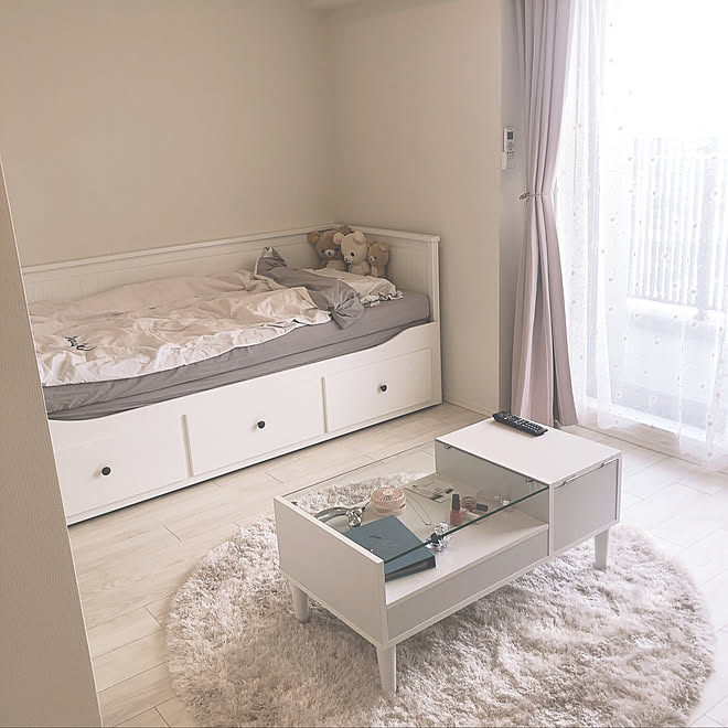Francfrancラグ 1k 7畳 ホワイトインテリア 初投稿 Ikea などのインテリア実例 19 08 11 10 45 Roomclip ルームクリップ
