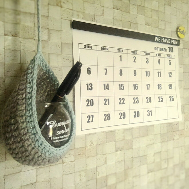 キッチン 毛糸 手作り かぎ針編み ハンギングバスケット などのインテリア実例 19 10 12 14 35 53 Roomclip ルームクリップ