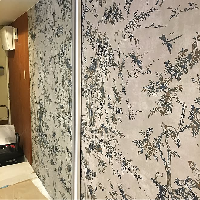 玄関 入り口 シャビーシック シノワズリ柄のインテリア実例 17 01 27 15 56 15 Roomclip ルームクリップ