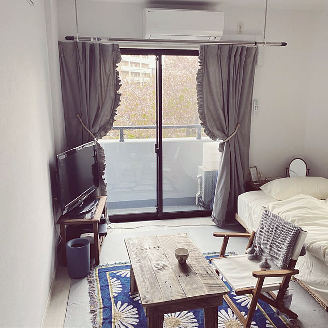 アンティーク カーテン ニトリ インダストリアル レトロ などのインテリア実例 21 04 01 21 26 21 Roomclip ルームクリップ