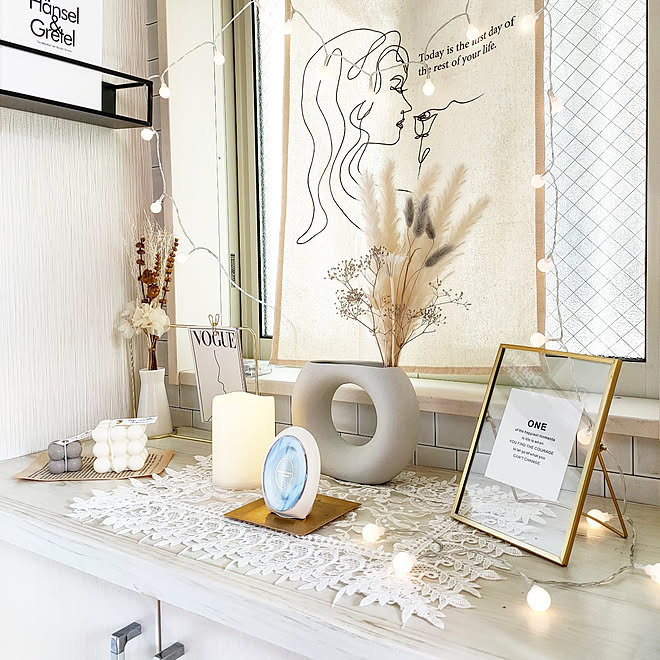 玄関/入り口/玄関ディスプレイ/模様替え/韓国インテリア/ボンボン 