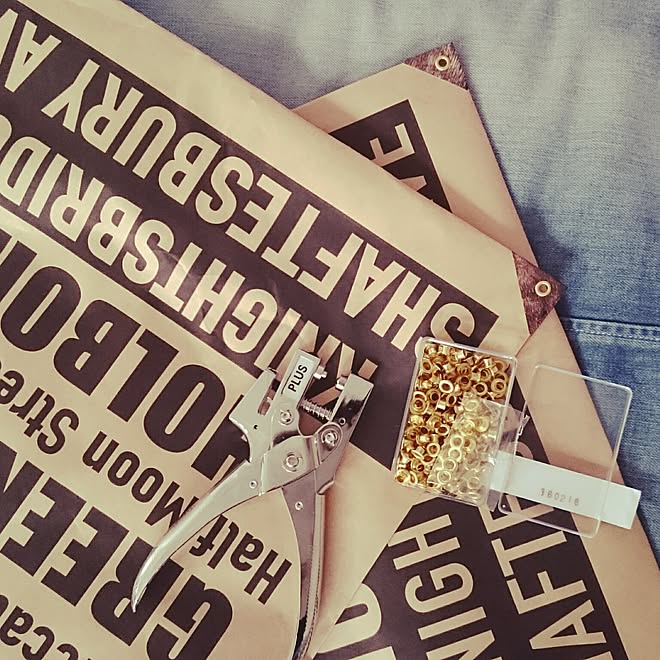 部屋全体/ハトメパンチ/DIY/セメント袋のインテリア実例 - 2016-11-01 15:00:35