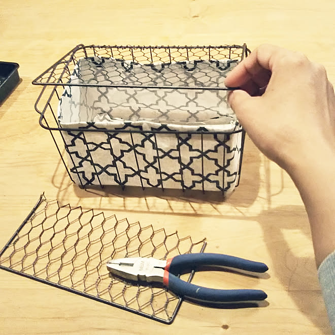 バス トイレ セリアリメイク 小物入れ ワイヤーバスケット ワイヤーラティスのインテリア実例 19 01 21 21 47 46 Roomclip ルームクリップ