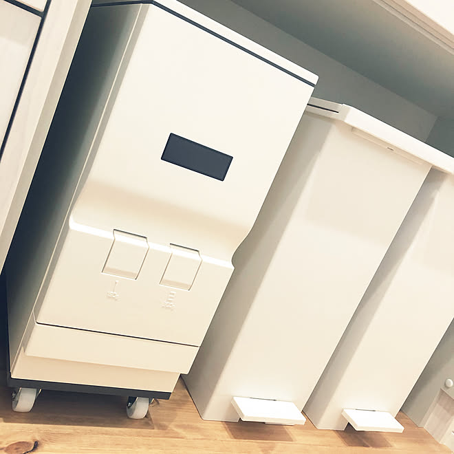 ケユカ ゴミ箱 米びつの収納場所 Diy キャスター付きライスストッカー キャスター付き などのインテリア実例 19 04 06 57 13 Roomclip ルームクリップ