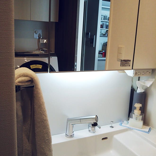 バス トイレ マンション暮らし 一人暮らし 100均diy 10分でできる などのインテリア実例 21 03 27 08 16 Roomclip ルームクリップ