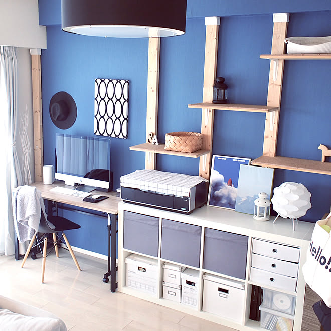 IKEA シェルフ/イームズチェア/iMac/パソコンデスク/キャットタワー...などのインテリア実例 - 2019-03-16 12:23:27