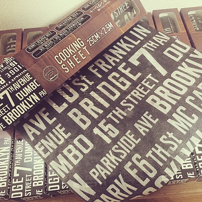 キッチン/ブルックリン柄/クッキングシート/セリア新商品/セリア...などのインテリア実例 - 2015-10-17 13:56:55