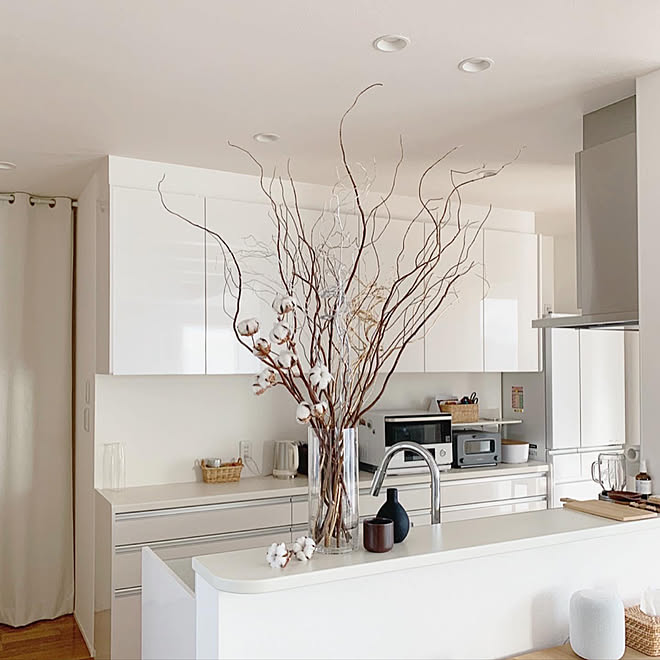 綿 コットンフラワー ホテルライク ダイニング 観葉植物のある暮らし などのインテリア実例 01 16 16 15 39 Roomclip ルームクリップ