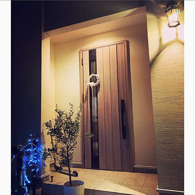 エントランス 玄関 外構照明 イルミネーション オリーブの木 などのインテリア実例 19 11 18 21 28 18 Roomclip ルームクリップ