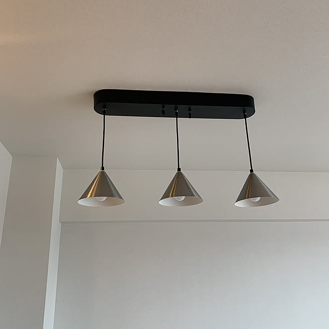 ペンダントライト 新築マンション 照明 モノトーン リビングのインテリア実例 07 11 33 Roomclip ルームクリップ