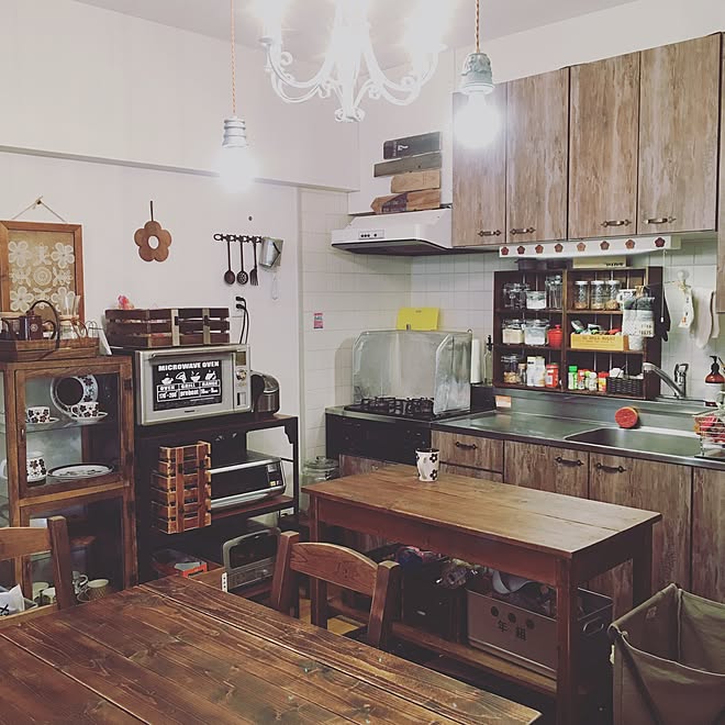 キッチン/キッチン作業台/カフェ風インテリアを目指して ...