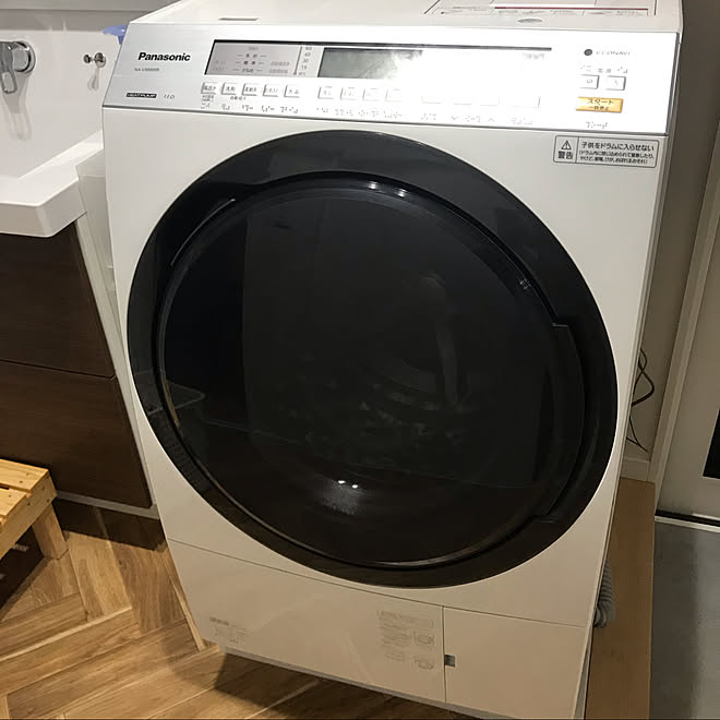 家事楽 自動洗剤投入 ヘリンボーン ドラム式洗濯機 Panasonic洗濯機 などのインテリア実例 06 01 23 26 Roomclip ルームクリップ