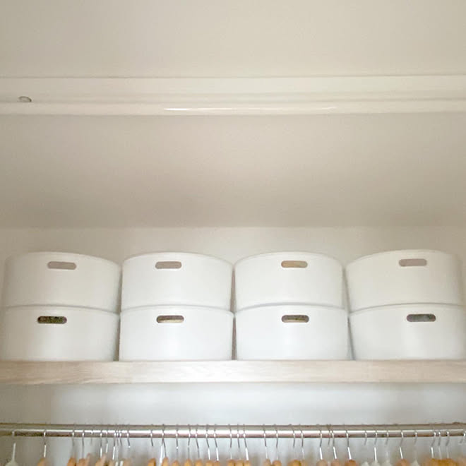 衣類収納 やわらかポリエチレンケース 無印良品 帽子収納 衣替え などのインテリア実例 21 11 10 15 37 57 Roomclip ルームクリップ