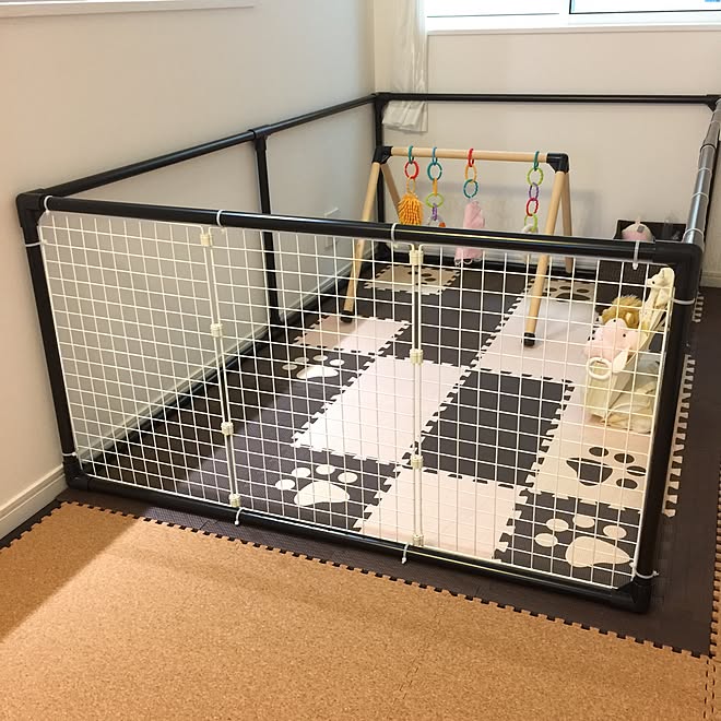 Diy 西松屋 100均 こどもと暮らす イレクターパイプ などのインテリア実例 16 06 28 08 16 03 Roomclip ルームクリップ