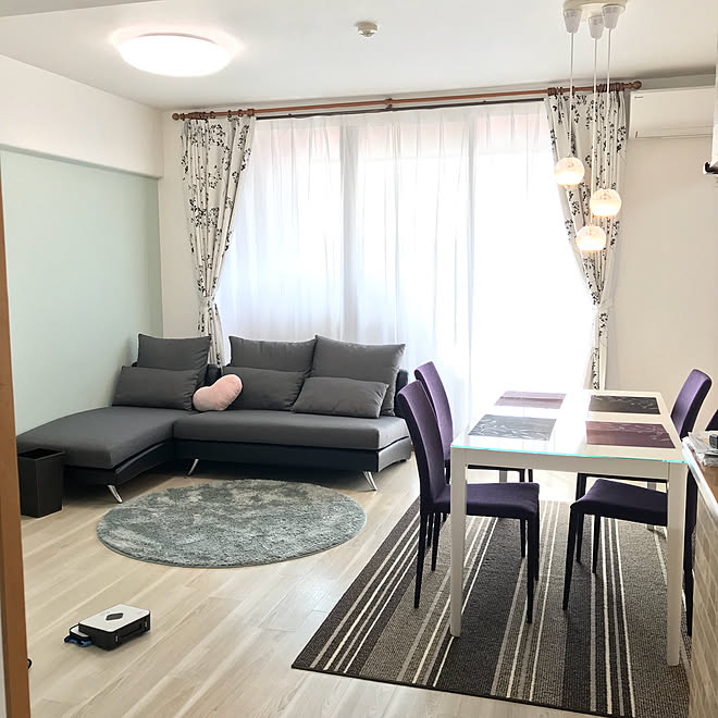 部屋全体/カウチソファー/楽天で買ったもの/ミントグリーン/カーテンはディズニー&hellip;などのインテリア実例 20180202 17