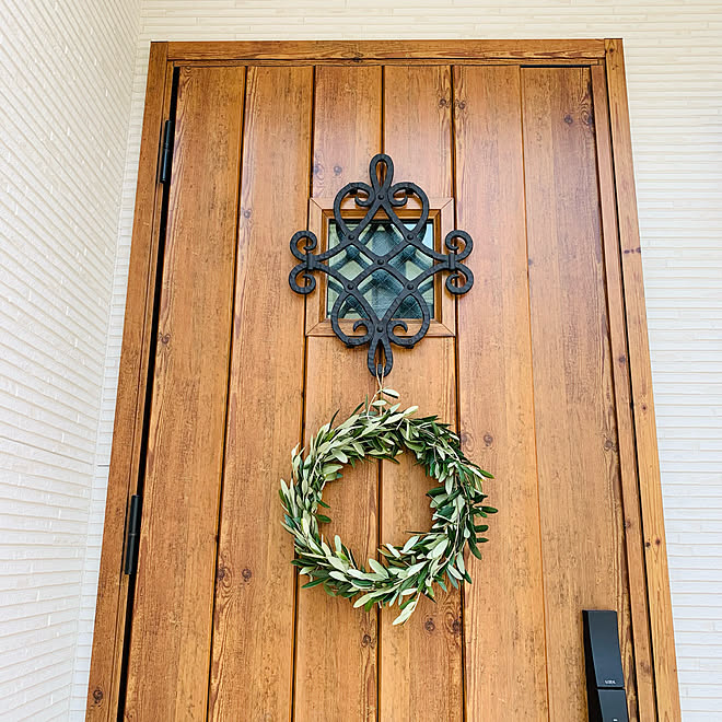 スマートキー 剪定枝 オリーブリース オリーブ 手作りリース などのインテリア実例 22 03 05 12 00 26 Roomclip ルームクリップ