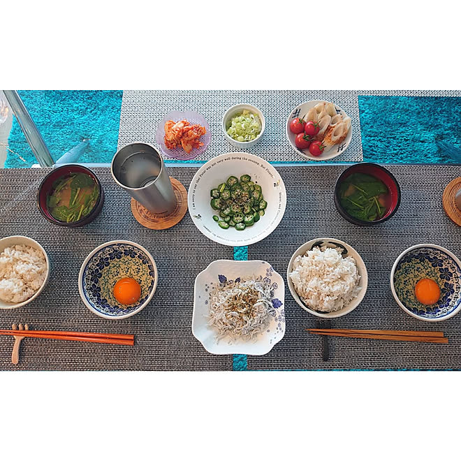 ニトリ ガラステーブル ガラスのダイニングテーブル ガラスダイニングテーブル ニトリのランチョンマット などのインテリア実例 04 27 14 22 34 Roomclip ルームクリップ