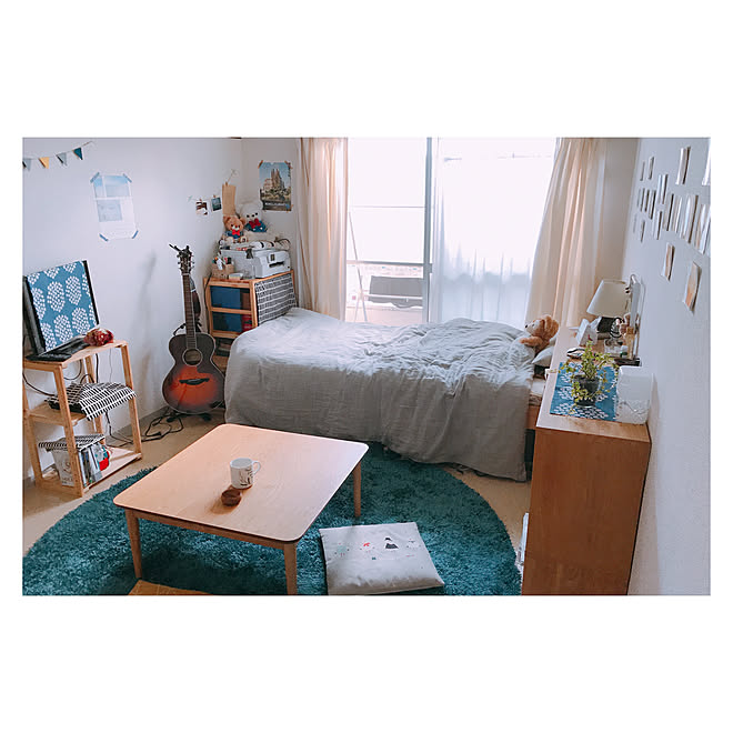 部屋全体/北欧/ワンルーム 6畳/無印良品/一人暮らし&hellip;などのインテリア実例 20170929 142947
