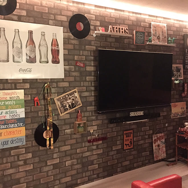 リビング 風水 インスタ Amaterasu tan Ledテープ 壁掛けテレビ などのインテリア実例 18 03 02 14 14 44 Roomclip ルームクリップ