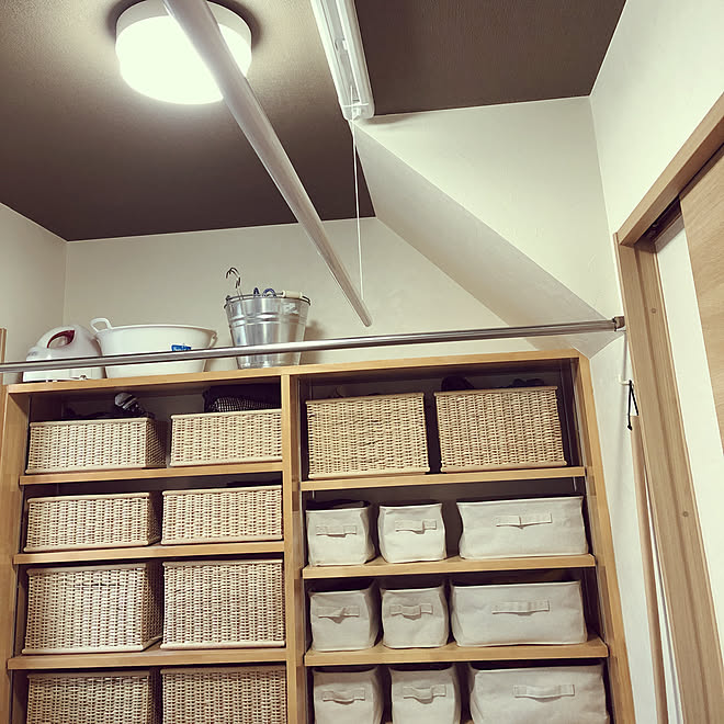 無印良品 脱衣所収納棚 物干し竿 子供がいる暮らし シンプルな暮らし などのインテリア実例 19 04 01 18 07 51 Roomclip ルームクリップ