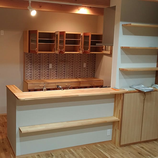 キッチン キッチンカウンター 中古住宅 アイデア下さい 素人まるだしのインテリア実例 17 02 25 16 15 02 Roomclip ルームクリップ