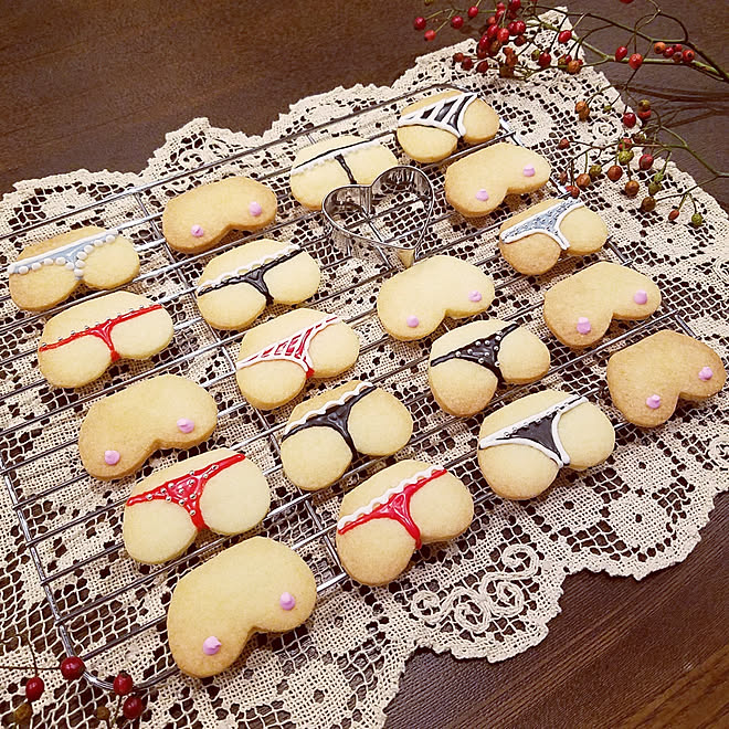 キッチン クッキー チョコペン アイシング 変態クッキー などのインテリア実例 19 12 05 22 57 32 Roomclip ルームクリップ