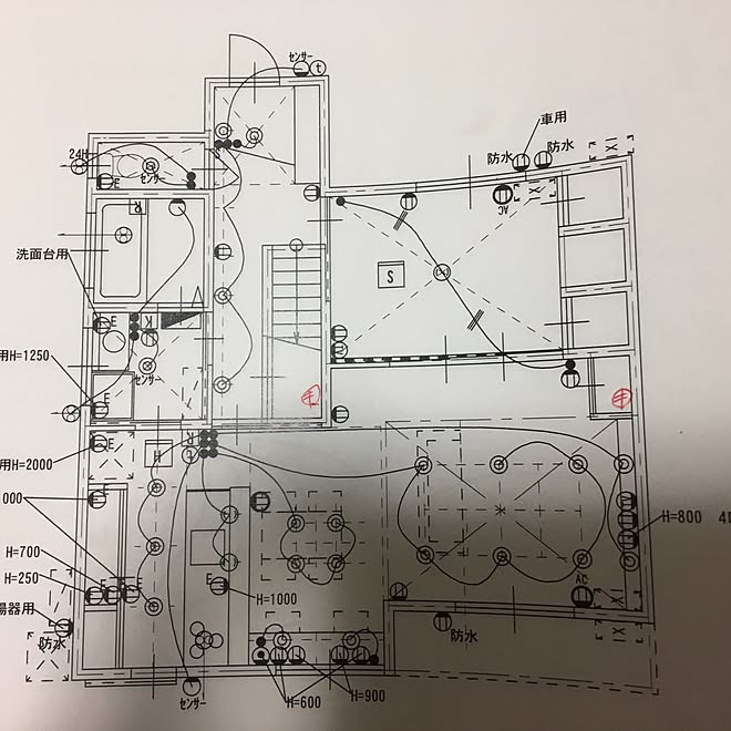 部屋全体 ライト位置 コンセント位置 間取り図のインテリア実例 17 02 26 19 43 17 Roomclip ルームクリップ