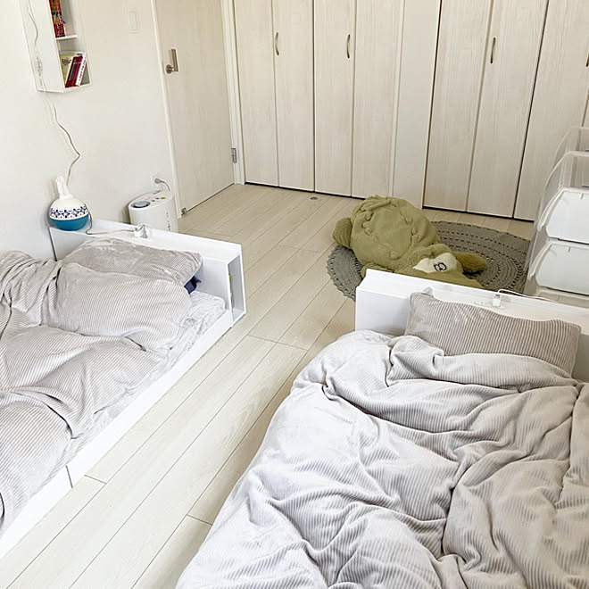 すのこベッド ローベッド フロアベット ニトリの布団カバー ベッド周りのインテリア実例 12 07 15 18 10 Roomclip ルームクリップ