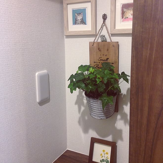 玄関 入り口 母の絵 インド雑貨 狭い玄関 観葉植物のインテリア実例 17 07 01 14 36 49 Roomclip ルームクリップ