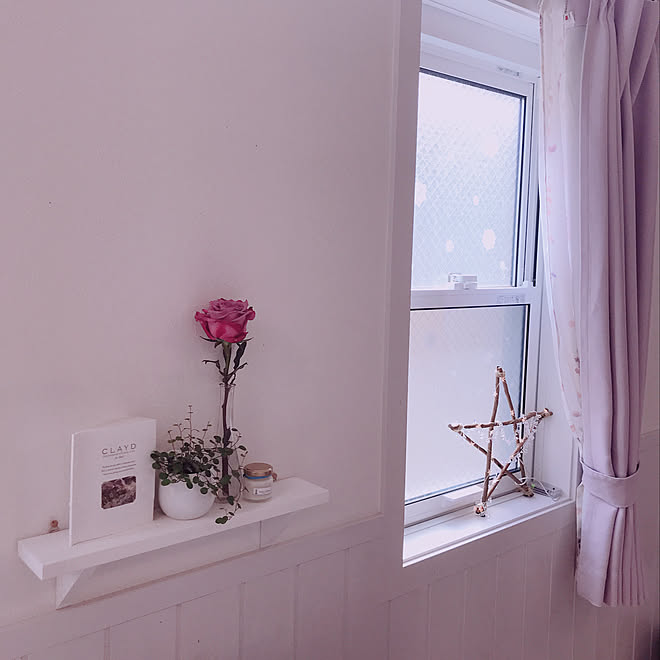 ニトリ デザイナーズ 洋風 ラベンダー カーテン などのインテリア実例 04 29 13 17 Roomclip ルームクリップ